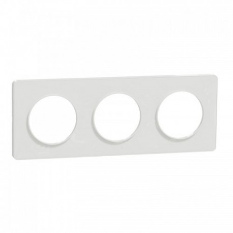 SCHNEIDER ELECTRIC - Triple finition plate Odace Touch (White)