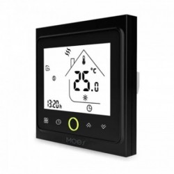 MOES - Thermostat intelligent Zigbee Noir pour plancher chauffant électrique 16A