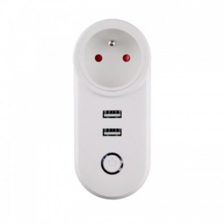 MOES - Zigbee 3.0 connected plug + 2 controllable USB ports (FR version)