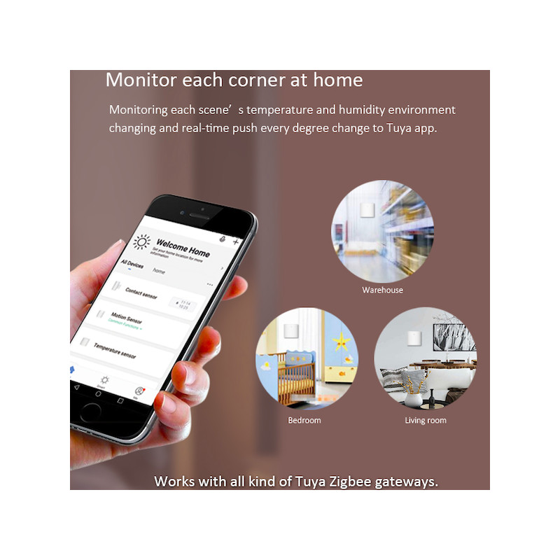 NOUS E5 ZigBee Smart Temperature and Humidity Sensor for smart home - Nous  technology
