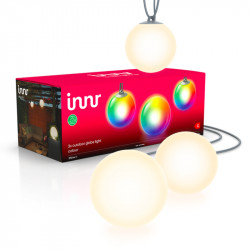 INNR - Globe LED connecte 19 cm pour Jardin avec alim - Couleur et Blanc - Pack de 3