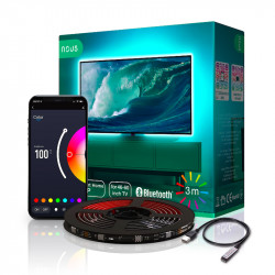 NOUS - RGB Bluetooth Connected LED Strip for TV (3m)