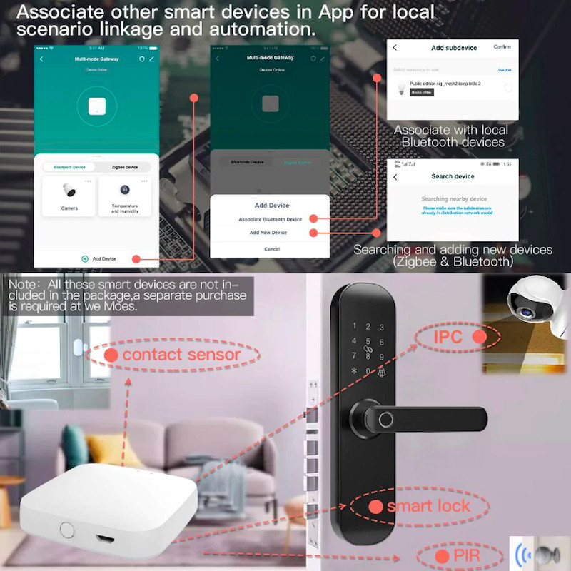 MOES - Box domotique Zigbee + Bluetooth Tuya Smart Life + Alarme