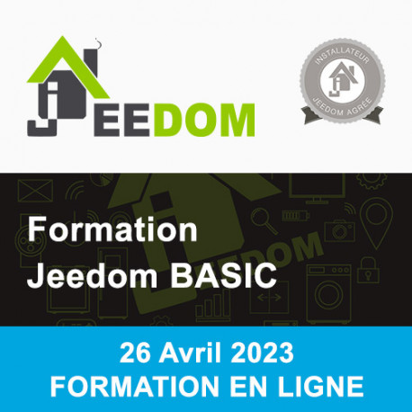 Formation Jeedom Basic - EN LIGNE - 26 Avril 2023