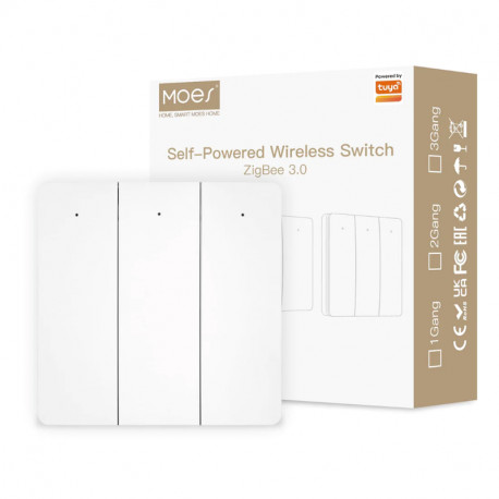 MOES - Zigbee Smart Wireless Switch - 3 Buttons