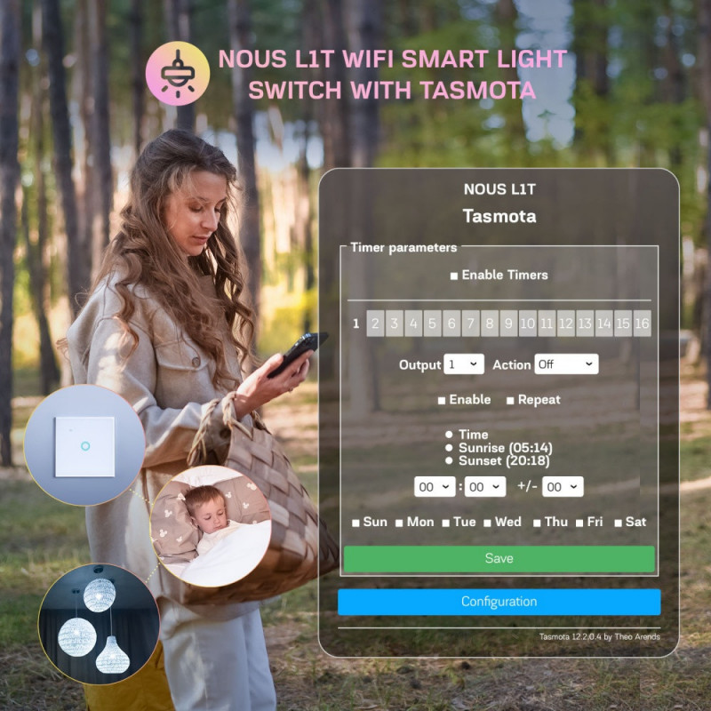 WiFi Smart Switch 3 Gang Switch Configuration for Tasmota