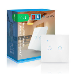 NOUS - Pre-installed Tasmota WIFI touch smart switch - 2 channels