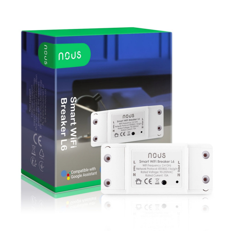 NOUS - Multiprise intelligente WIFI 15A + mesure de consommation TUYA