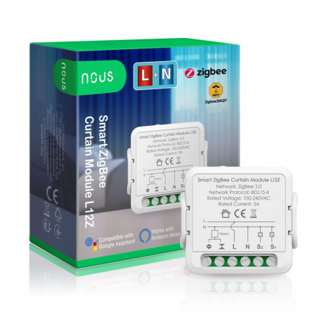 NOUS - Zigbee module compatible with Tuya and Zigbee2Mqtt roller shutter