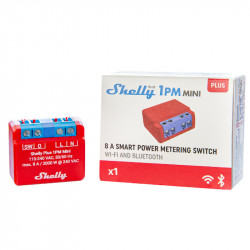 Micromodule commutateur intelligent Wi-Fi 8A avec mesure d'énergie Shelly Plus 1PM Mini - SHELLY