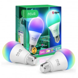 NOUS - 2x Zigbee 3.0 connected bulb compatible Tuya & Zigbee2Mqtt