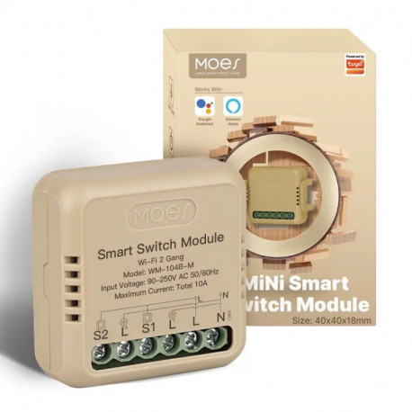 MOES - Tuya WIFI ON/OFF module 2 channels