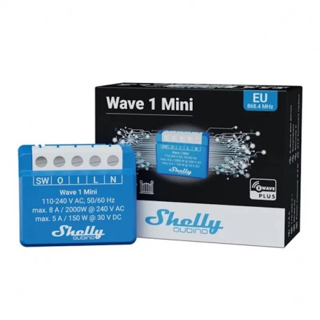 SHELLY - Z-Wave Smart Relay Switch (dry contact) Shelly Wave 1 Mini