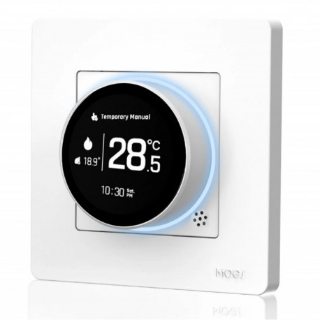 MOES - Thermostat Zigbee Chaudière Eau/Gaz (Blanc)