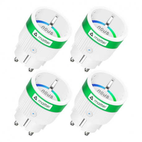 NOUS - 4x Prise connectée WIFI Matter 16A + Mesure de consommation