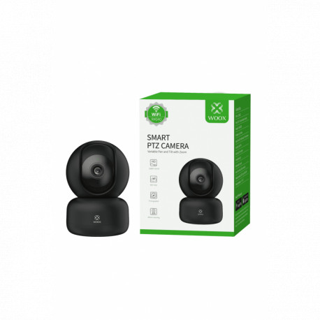 WOOX - 360° Motorized WIFI black Ind Cam (TUYA SmartLife, ALEXA)