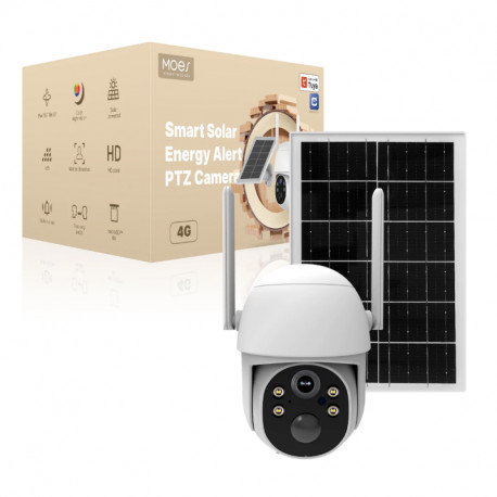 MOES - Tuya Smart Life 4G outdoor WIFI camera with solar panel