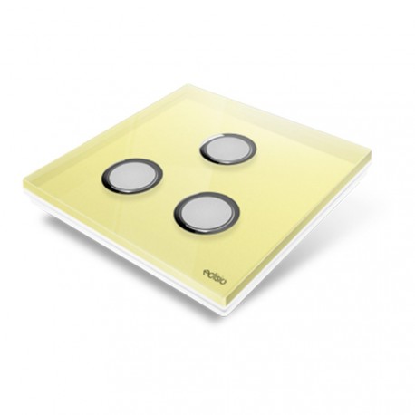 EDISIO - Cover Plate Diamond yellow 3 Channels