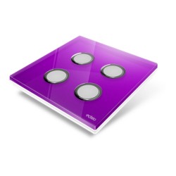 EDISIO - Cover Plate Diamond purple 4 Channels