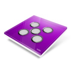 EDISIO - Cover Plate Diamond purple 5 Channels