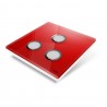 EDISIO - Cover Plate Diamond red 3 Channels
