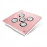 EDISIO - Cover Plate Diamond pink 5 Channels