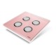 EDISIO - Cover Plate Diamond pink 4 Channels