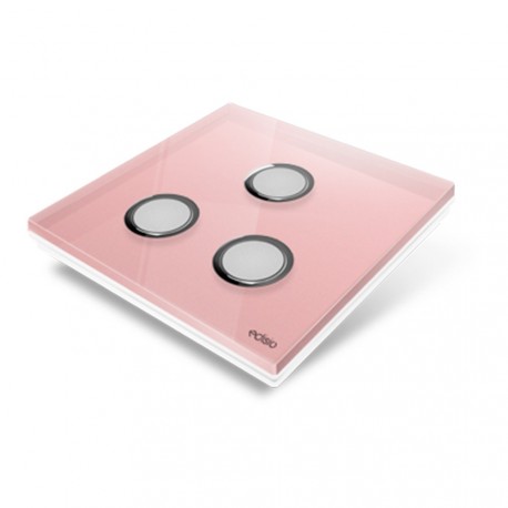 EDISIO - Cover Plate Diamond pink 3 Channels
