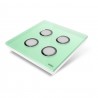 EDISIO - Cover Plate Diamond light green 4 Channels