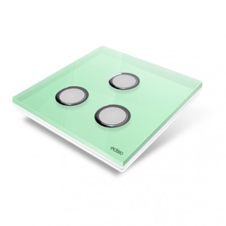 EDISIO - Cover Plate Diamond light green 3 Channels