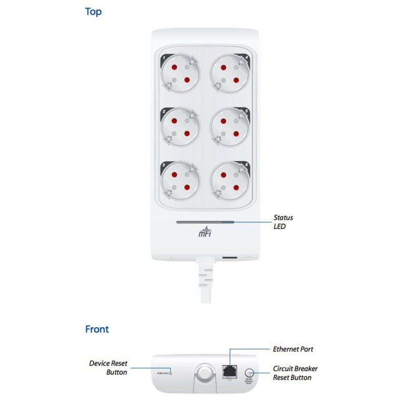 UBIQUITI - Multiprise connectée 6 ports WiFi mFi mPower Pro