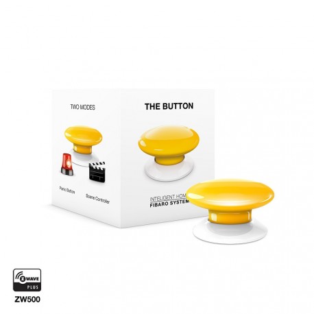 FIBARO - Bouton de commande The Button Z-Wave+, jaunjaune