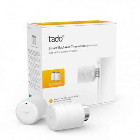 tado° Tête Thermostatique Intelligente - Pack Duo, accessoire pour le contrôle de chauffage multi-pièces